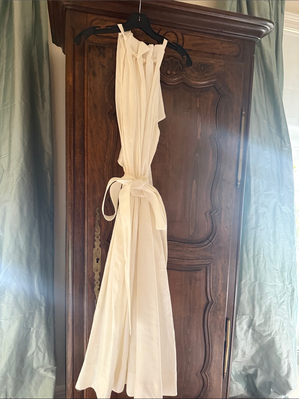 Aje Cream Midi Dress with Waist Tie